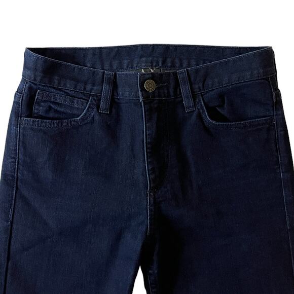 Armani Exchange High Waist Flared Dark Wash Blue Denim Jeans Size 2 - Picture 5 of 14